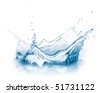 stock photo : water splash isolated on white
