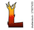 Flaming Letter L