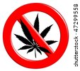 no cannabis sign