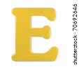 yellow letter e