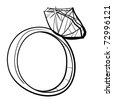 cartoon diamond ring
