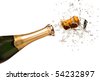 stock photo : Close-up of explosion of champagne bottle cork